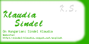 klaudia sindel business card